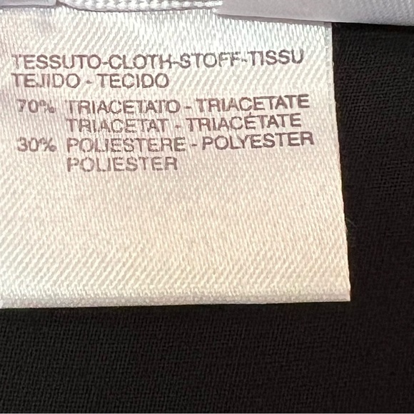 MaxMara Made In Italy Black Crepe Cross Front Sleeveless Cocktail Dress Size 8 - Picture 11 of 11